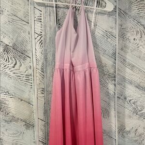 Express Pink Ombre Halter Dress